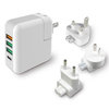 25W (4-Port) USB Type-C Travel Charger / Multi Plug Adapter for Phone / Tablet